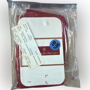 Vintage 1991 Victoria’s Secret Triple Opaque Red Leggings NOS